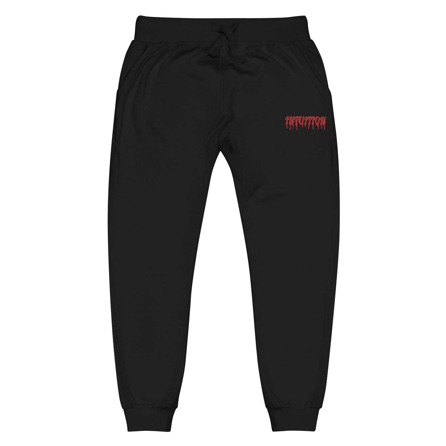 Unisex Drip Letter fleece sweatpants