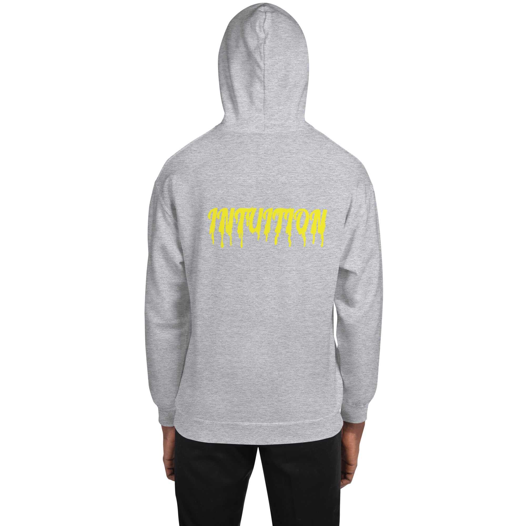 Grey hoodie best sale with yellow writing